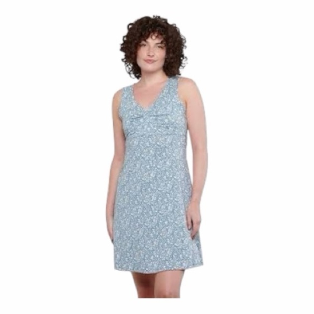 TOAD&CO Rosemarie Blue Floral Sleeveless Dress, Size XL